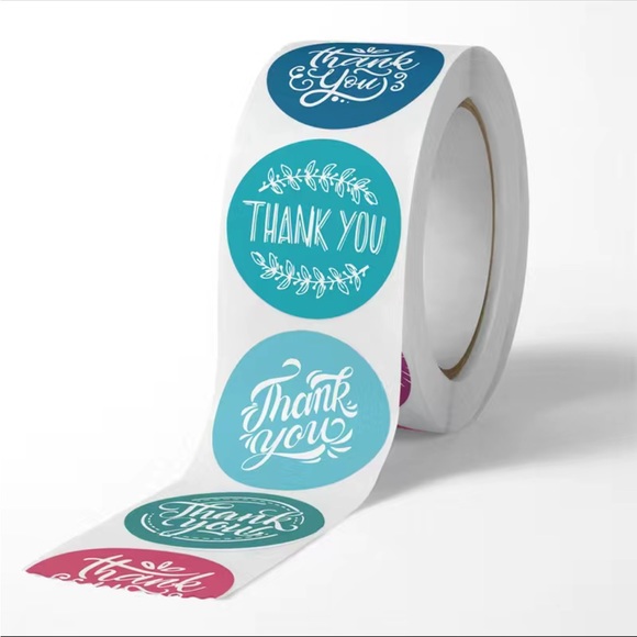 4 /💲20 🤑 500pc roll Thank You stickers - Picture 3 of 5